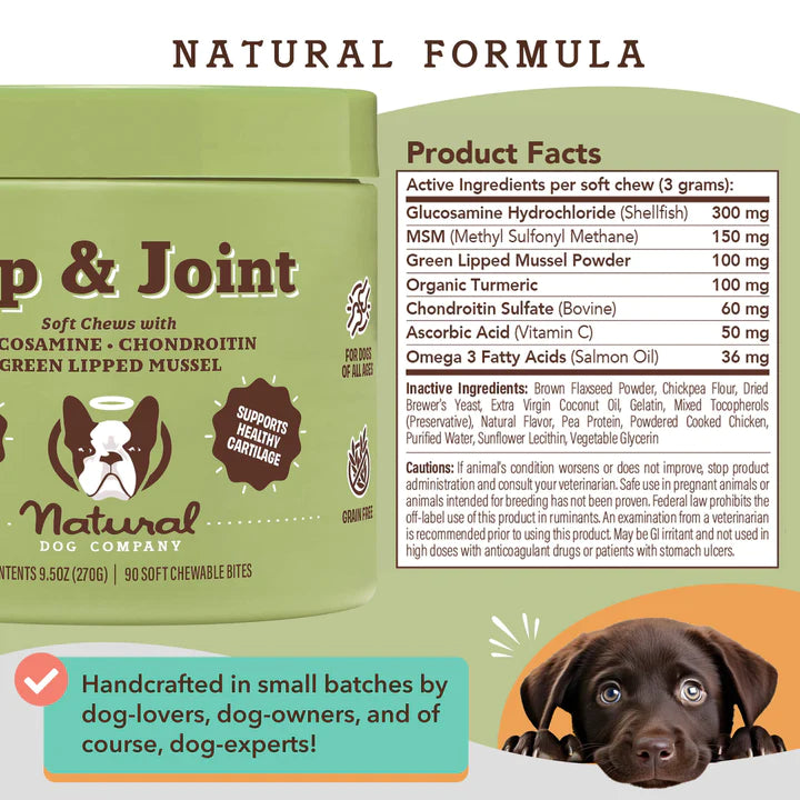 Natural Dog Company Hip & Joint Supplement - 90 Chews