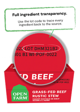 Open Farm Homestead Beef Rustic Stew Wet Dog Food - 12.5oz