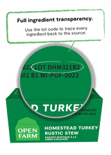 Open Farm Homestead Turkey Rustic Stew Wet Dog Food - 12.5oz