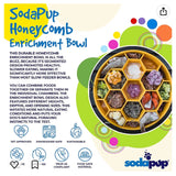 SodaPup Honeycomb Design Slow Feeder Bowl for Dogs - Yellow