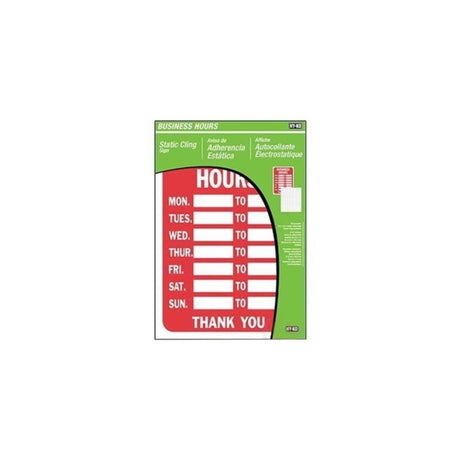 Hy-Ko Static Cling Kit White/red / 8.5X12