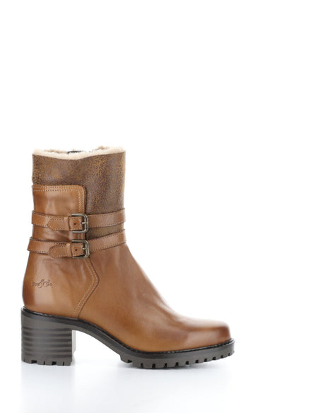 Bos & Co Women's Iliad Round Toe Boot - Rich Brown/Taupe/Camel Rich Brown/Taupe/Camel