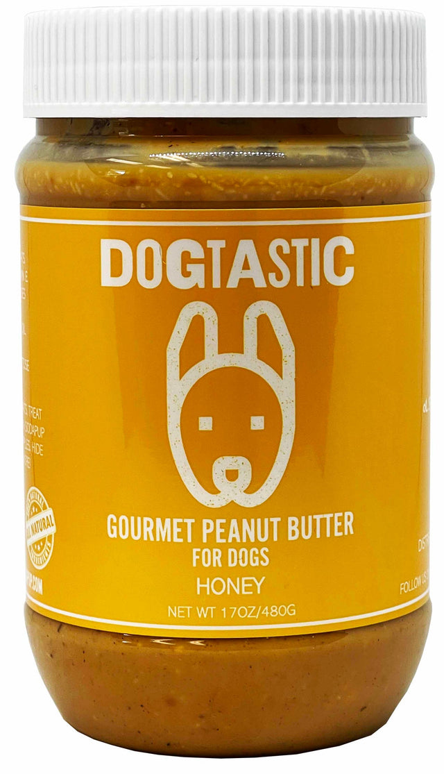 SodaPup Dogtastic Gourmet Peanut Butter for Dogs - Honey Flavor - 17oz. Peanut Butter