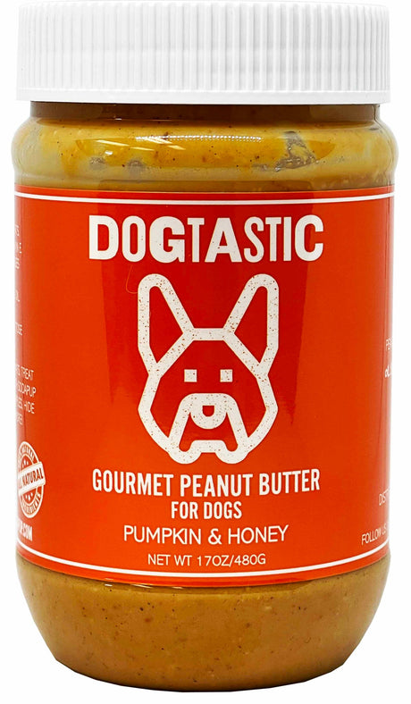 SodaPup Dogtastic Gourmet Peanut Butter for Dogs - Pumpkin & Honey Flavor - 17oz. Pumpkin & Honey