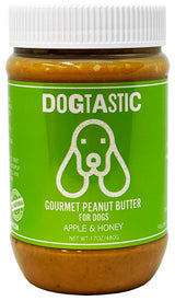 SodaPup Dogtastic Gourmet Peanut Butter for Dogs - Apple & Honey Flavor - 17oz. Apple & Honey