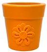 SodaPup PUP-X Rubber Treat Dispenser & Enrichment Toy - Flower Pot - Orange Orange