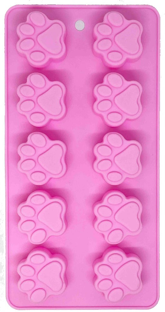 SodaPup Dogtastic Jelly Shots Silicone Mold - Paw Shape Pink