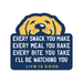 Life Is Good I'll Be Watching You Yellow Lab Small Die Cut Decal Darkest blue