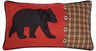 Carstens Inc Bear And Buttons Pillow Red brown
