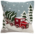 Carstens Inc Snow Truck Holiday Pillow