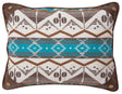 Carstens Inc Turquoise Earth Stripe Pillow Turquoise