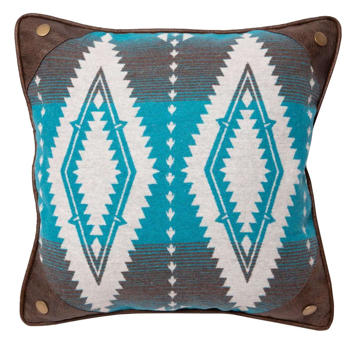 Carstens Inc Turquoise Earth Diamond Pillow Turquoise