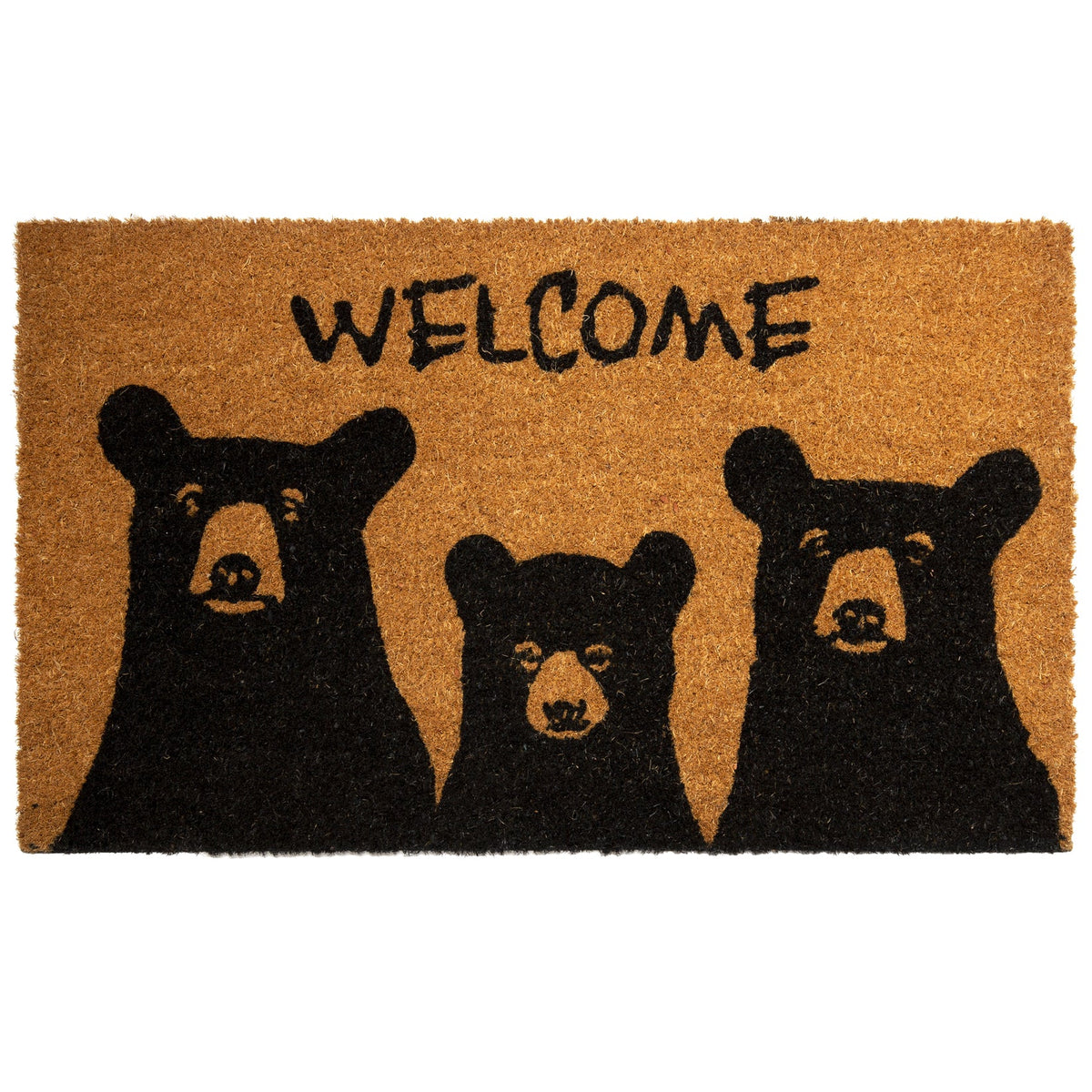Welcome Bear Coir Mat