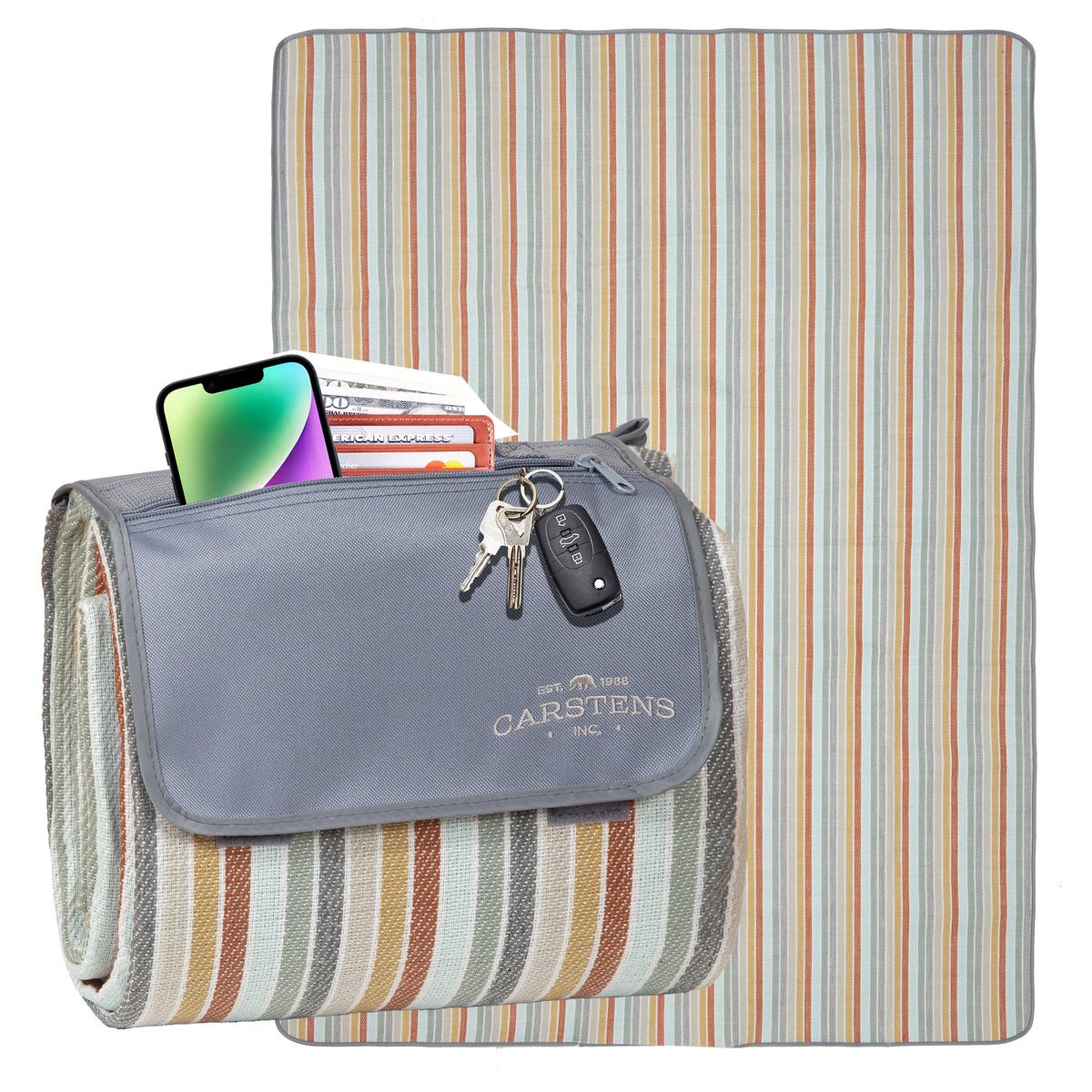 Picnic Blanket River Rock Stripe