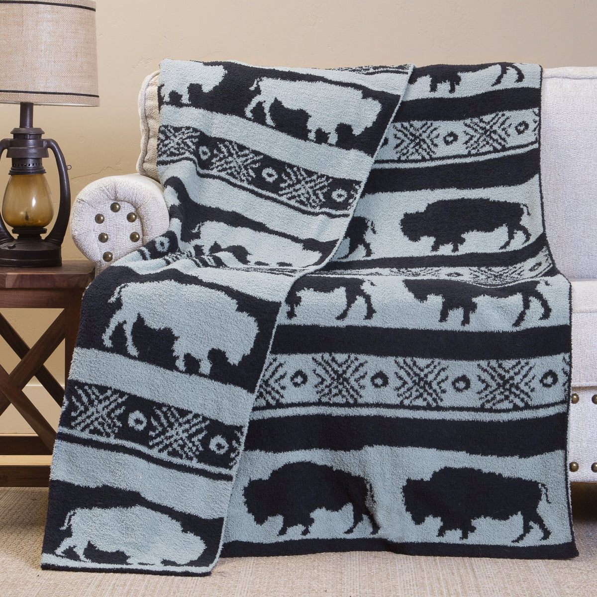Stretchy Throw Buffalo Blues