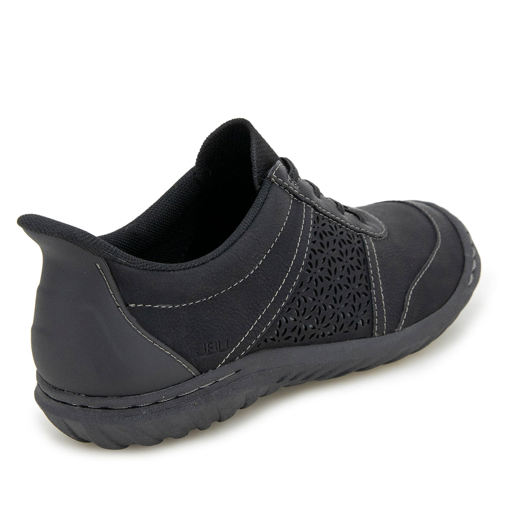 Jambu Women's Veronica Touchless Wide Shoe - Black/Charcoal Black/Charcoal