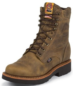 Justin Men's 8" J-max Lace Work Boot Rugged Bay Gaucho