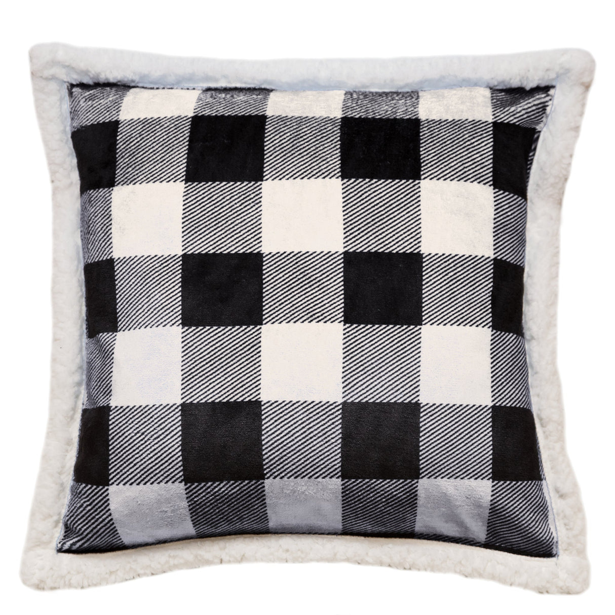 Carstens Inc Lumberjack Black White Pillow Black white