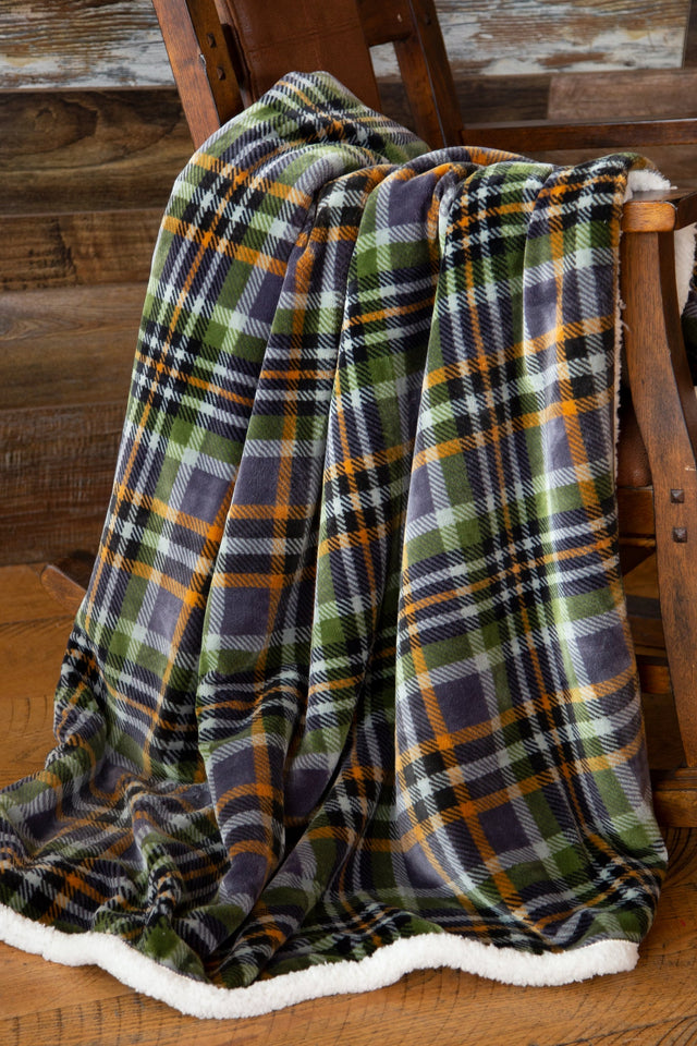 Carstens Inc Gray Plaid Throw