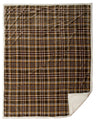 Carstens Inc Tan Plaid Throw Rust sage