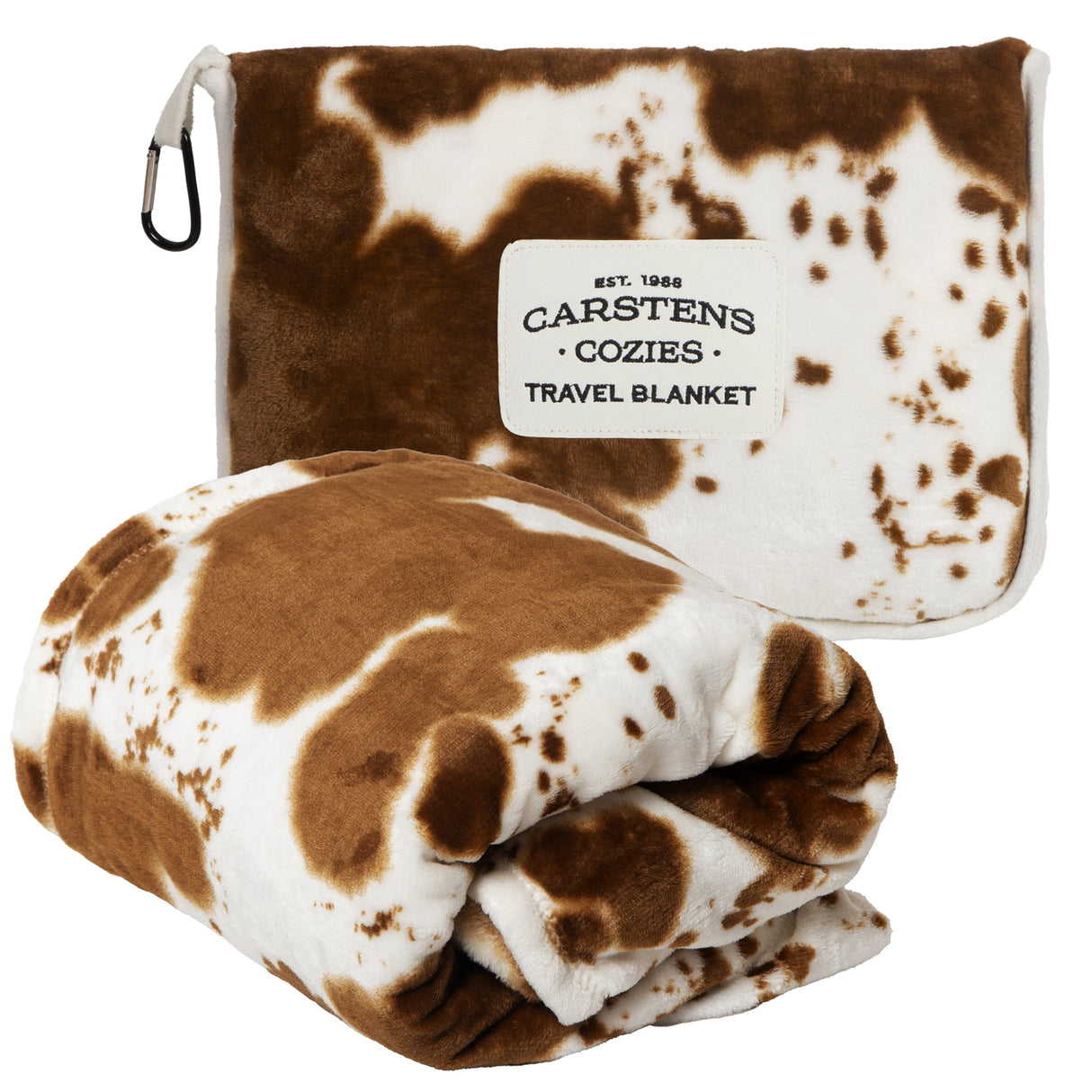 Carstens Inc Travel Blanket Hair On Hide Brown white