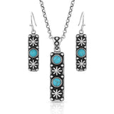 Montana Silversmiths Starlight Starbrite Stone Turquoise Silver Jewelry Set