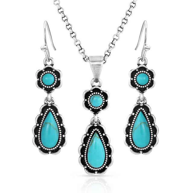 Montana Silversmiths Spring Showers Turquoise Jewelry Set