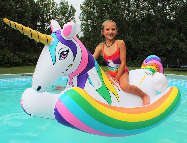Swimline Unicorn Inflatable Rocker Float