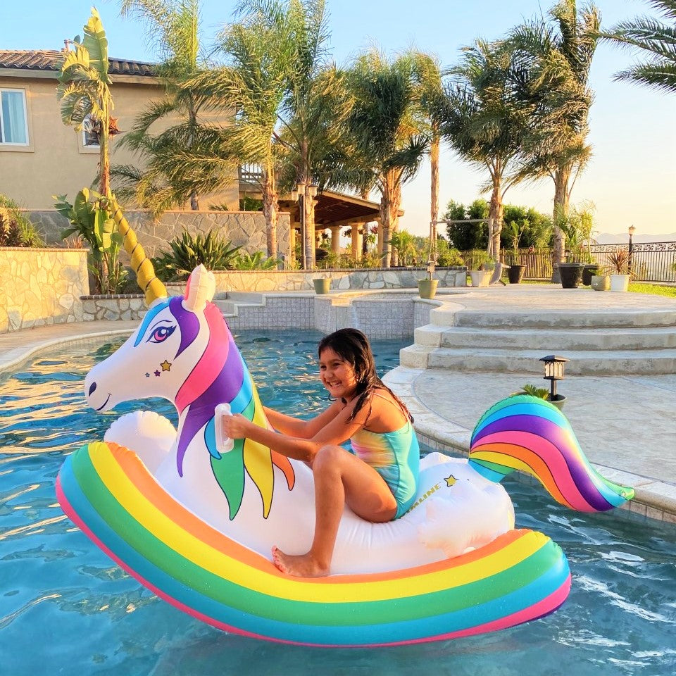 Swimline Unicorn Inflatable Rocker Float