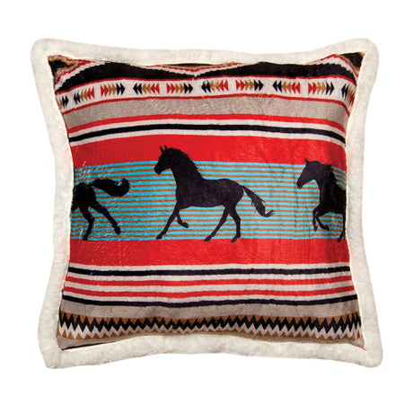 Carstens Inc Stallion Wrangler Pillow Brown white