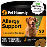 Pet Honesty Allergy Support Supplement Chews - Peanut Butter Peanut Butter