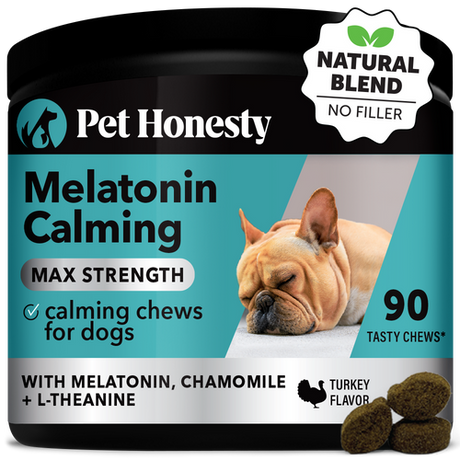 Pet Honesty Melatonin Calming Max Strength Supplement Chews - Turkey Turkey