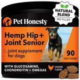Pet Honesty Hemp Hip + Joint Health Senior Supplement Chews - Chicken Chicken