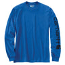 Carhartt Loose Fit Heavyweight Long-Sleeve Logo Sleeve Graphic T-Shirt - Beacon Blue Beacon Blue /  / REG