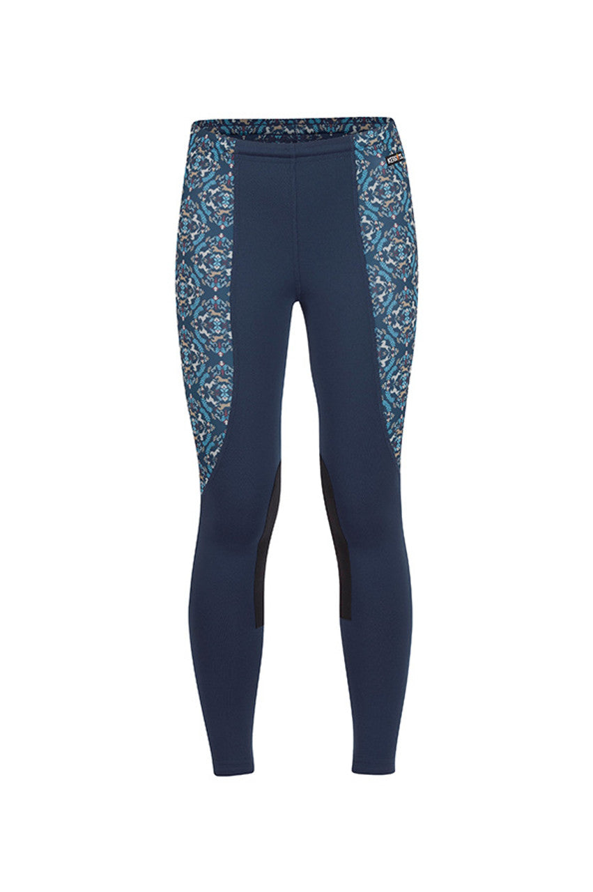 Kerrits Equestrian Apparel Kids Performance Knee Patch Riding Tight Indigo Horsing Around