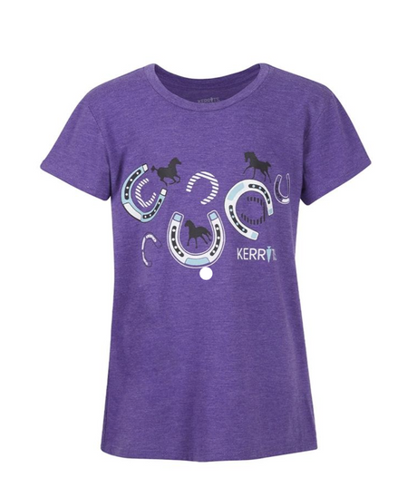 Kerrits Equestrian Apparel Kids Lucky Ride Tee - Purple Purple