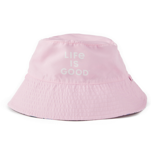 Life Is Good Kids' Botanical Butterfly Pattern Made in the Shade Bucket Hat - Seashell Pink