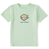 Life Is Good Kids' Less is Smore Short-Sleeve Crusher Tee - Sage Green Sage Green