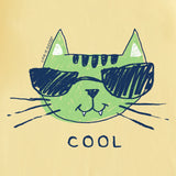 Life Is Good Kids Cool Cat Short Sleeve Crusher Tee - Sandy Yellow