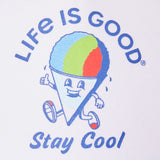 Life Is Good Kids Snow Cone Stay Cool Trucker Hat - Cloud White