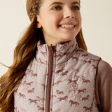 Ariat Kids' Bella Reversible Insulated Vest - Scattering Horses