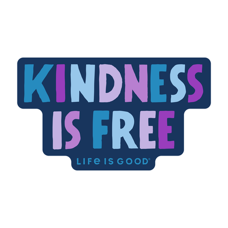 Life Is Good Kindness Data Point Die Cut Sticker Darkest blue