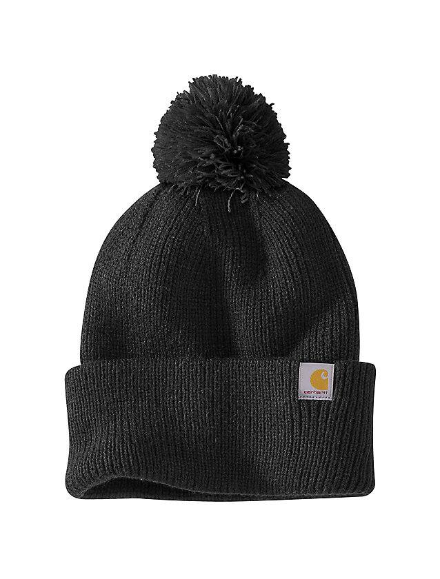 Carhartt Knit Pom-Pom Cuffed Beanie - Black