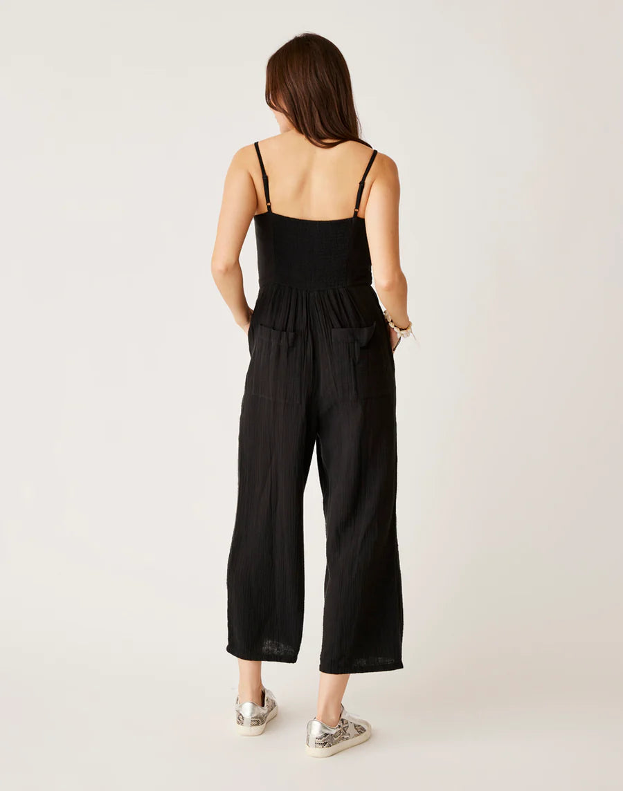 Carve Designs Knox Gauze Jumpsuit - Black