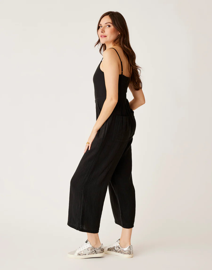 Carve Designs Knox Gauze Jumpsuit - Black