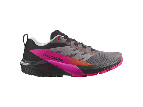 Salomon Women's Sense Ride 5 Shoe Plum Kitten/Black/Pink Glo