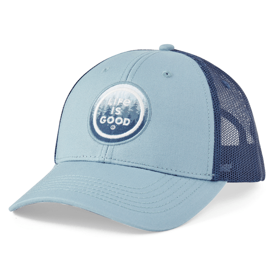 Life Is Good Lig Coin Trees Hard Mesh Back Cap Smokyblue