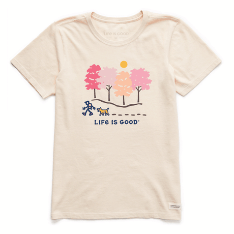 Life is Good Women's Spring Hike Crusher Tee Putty White