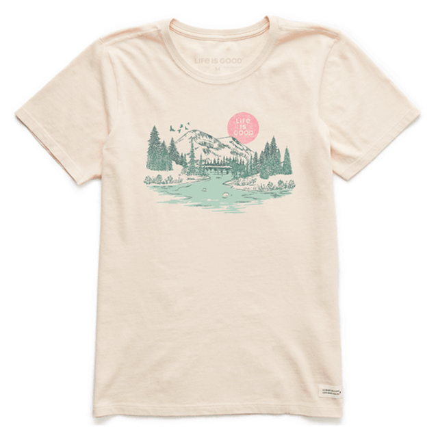 Life is Good Women's Rural Linework Crusher-LITE Tee Putty White