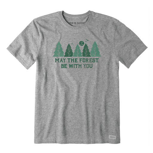 Life is Good Men's May The Forest Be With You Crusher Tee Heather Gray